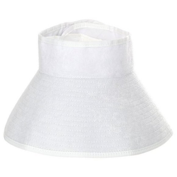 Women's Terry Cloth Sun Visor - White - Picture 1 of 3
